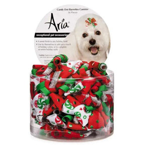 Pet Edge - Candy Dot Bow On Barrette- Dots & Candy W/Center Spirals