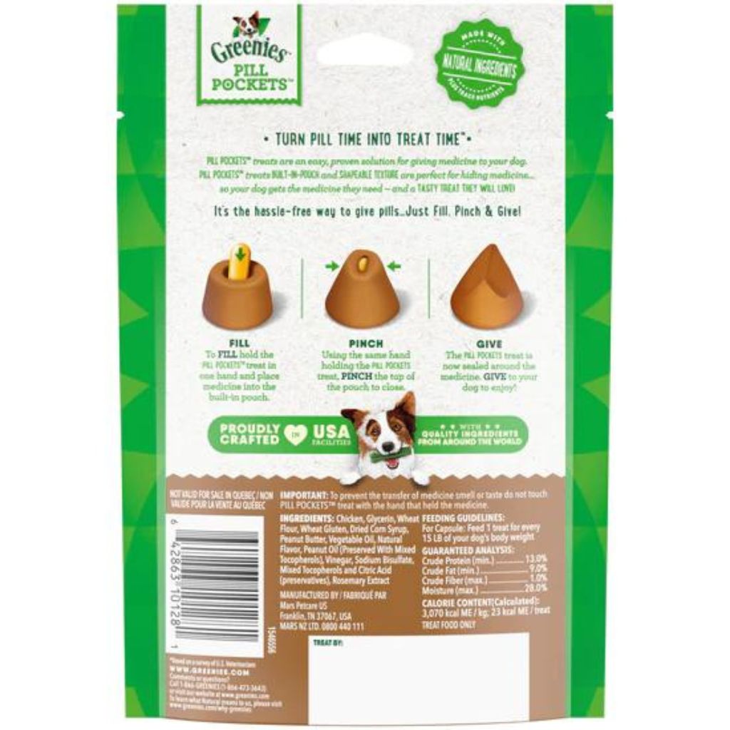 Pill Pocket Capsules Peanut Butter For Dogs 30 count - Southern Agriculture 