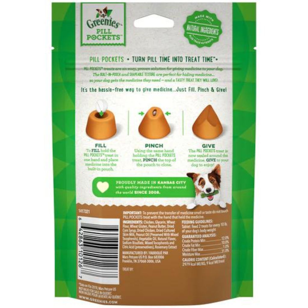 Pill Pocket For Tablets Peanut Butter Flavored For Dogs 30 Count - Southern Agriculture 