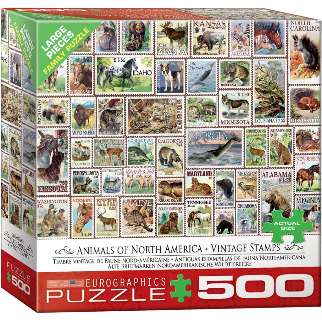 Eurographics Puzzles - Puzzle Animals of North America