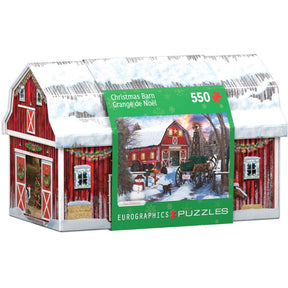 Eurographics Puzzles - Puzzle Christmas Barn Tin