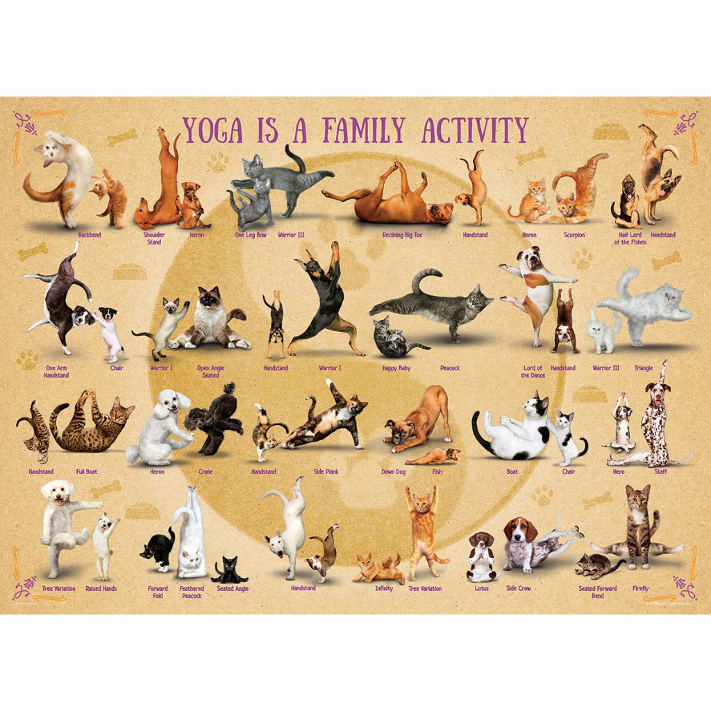 Eurographics Puzzles - Puzzle Yoga is a Family Activity Dogs & Cats