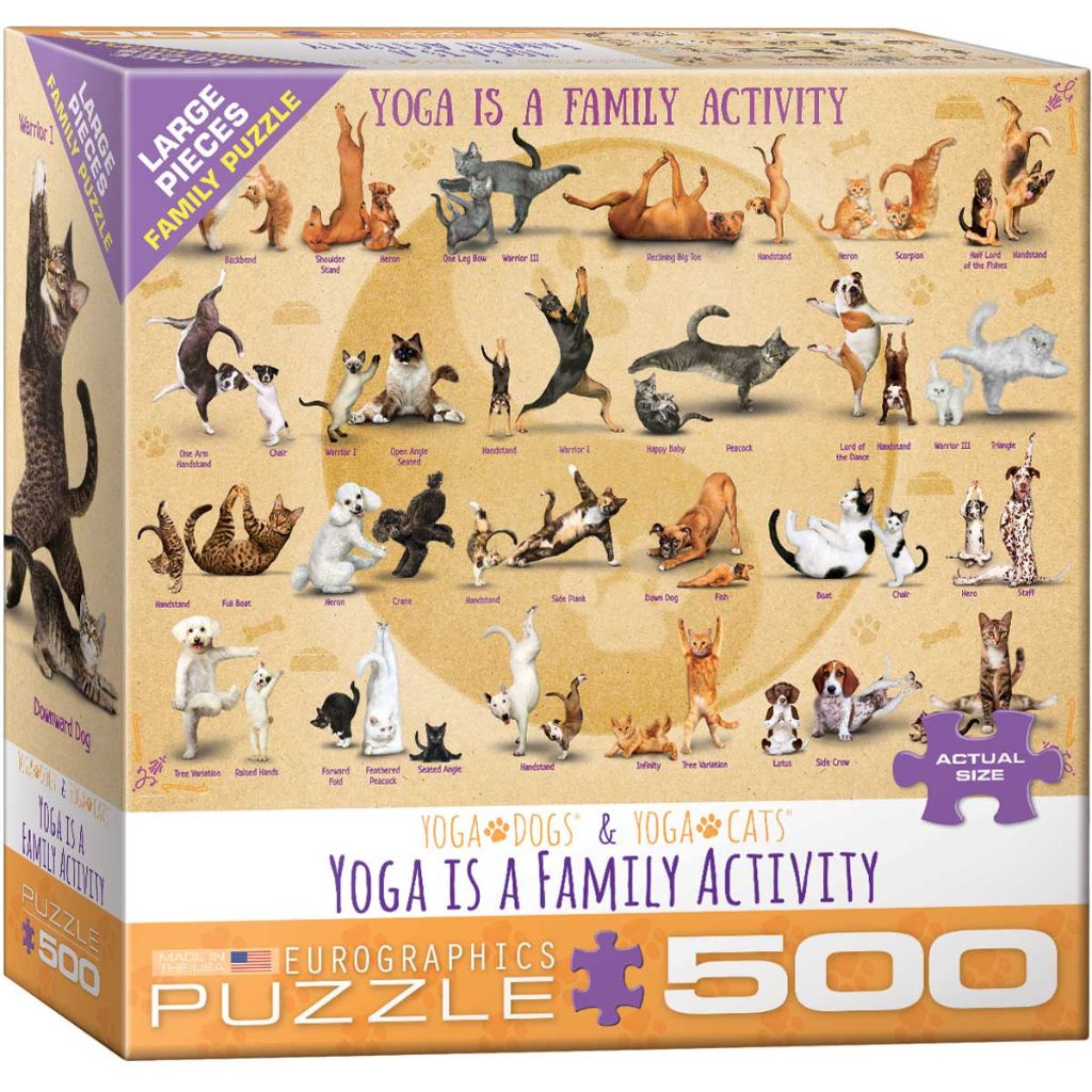 Eurographics Puzzles - Puzzle Yoga is a Family Activity Dogs & Cats