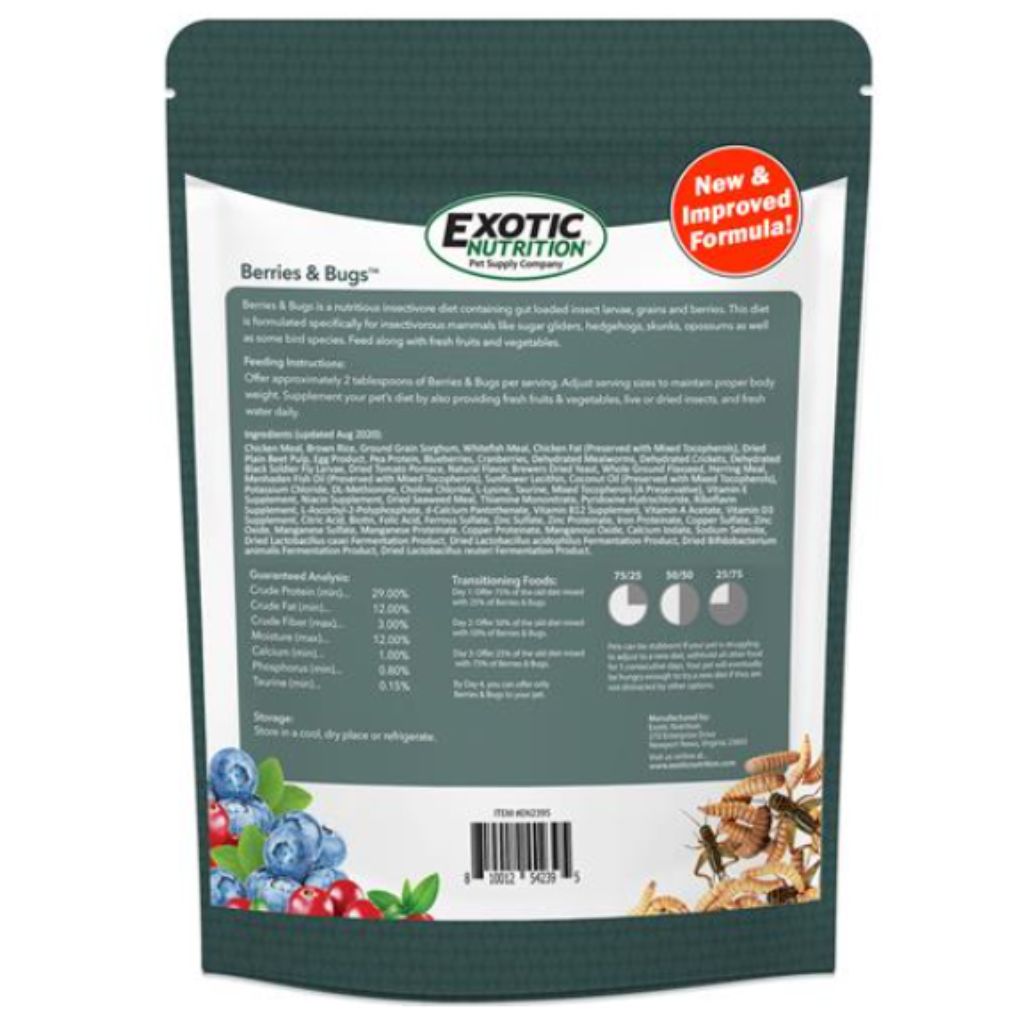 Exotic Nutrition - Berries & Bugs Sugar Glider Food - Southern Agriculture 