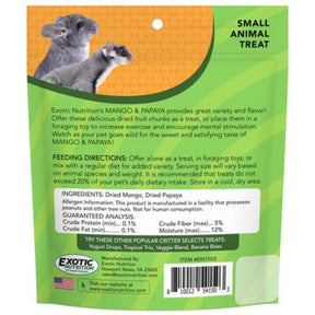 Exotic Nutrition - Mango & Papaya Small Animal Treats