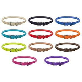DogLine - Collar Leather Soft Round 1/4" x 8-10" - Southern Agriculture 