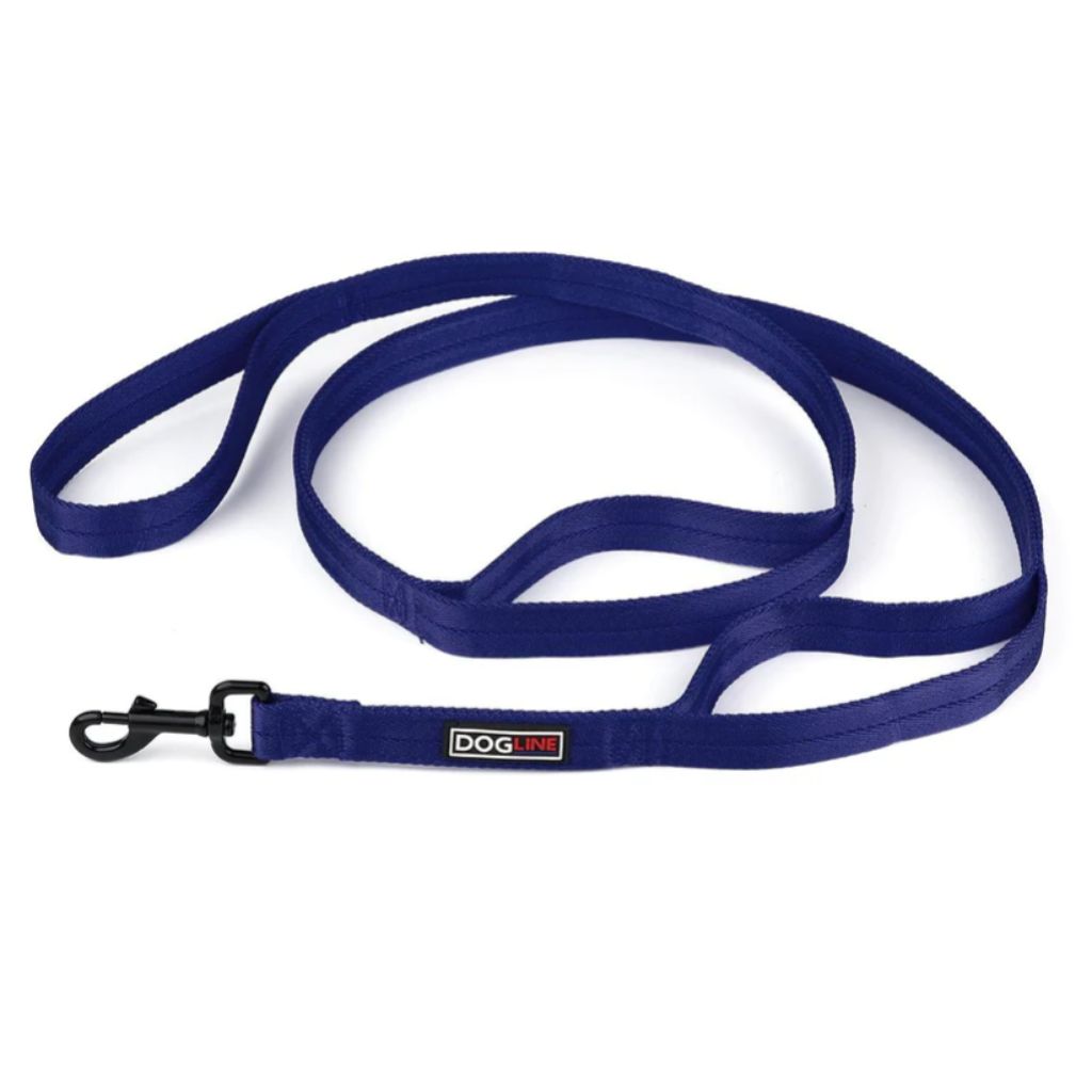 DogLine - Leash Nylon Double Thick Multi Hidden Handles 1" x 6'