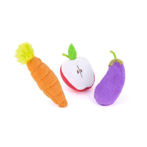 P.L.A.Y Pet Lifestyle And You - Feline Frenzy Farm To Tabby - Carrot, Half Apple & Eggplant