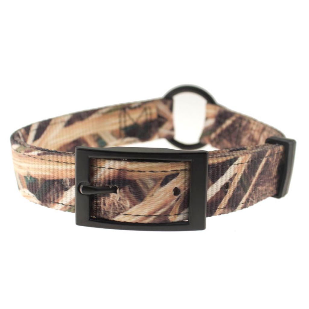 Leather Brothers - OmniPet Collar Nylon DT Shadow Grass Blades Camo With Center Ring