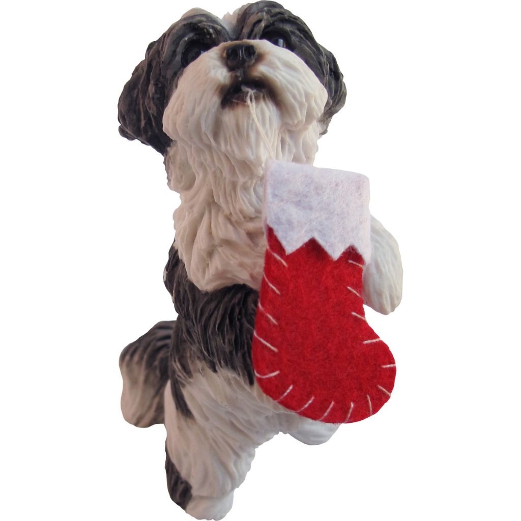 Sandicast - Ornament Shih Tzu Silver/White