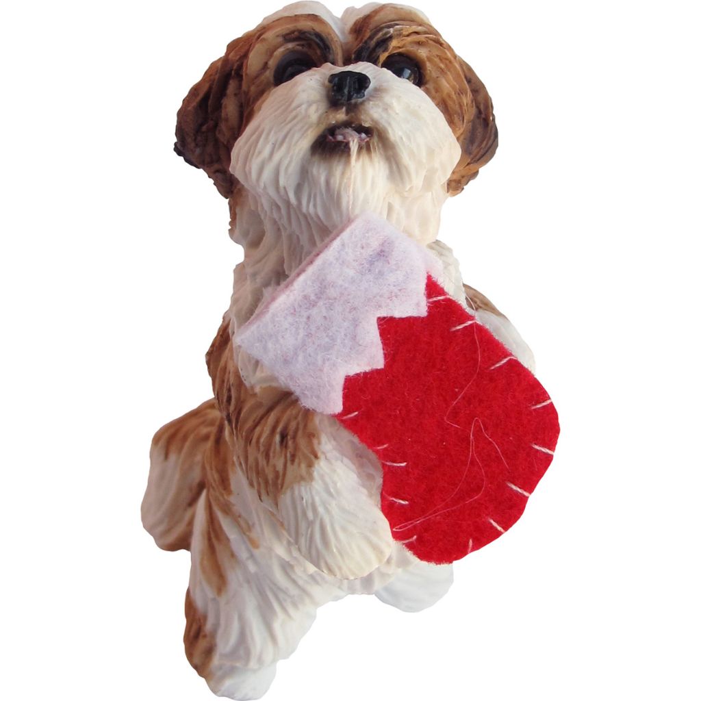Sandicast - Ornament Shih Tzu Gold/White
