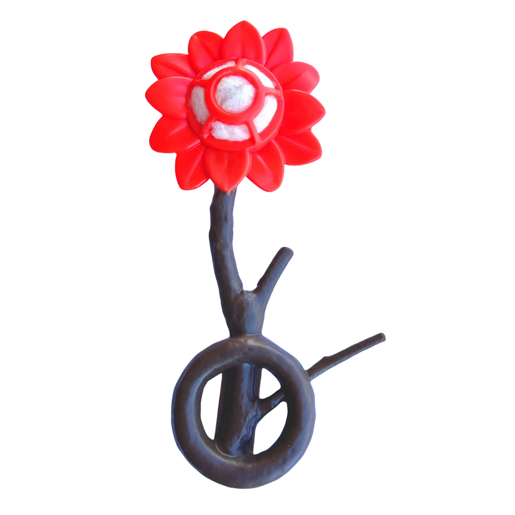 Quackups - Hummingbird Home w/Nesting Fiber & Ring red Flower - Southern Agriculture 