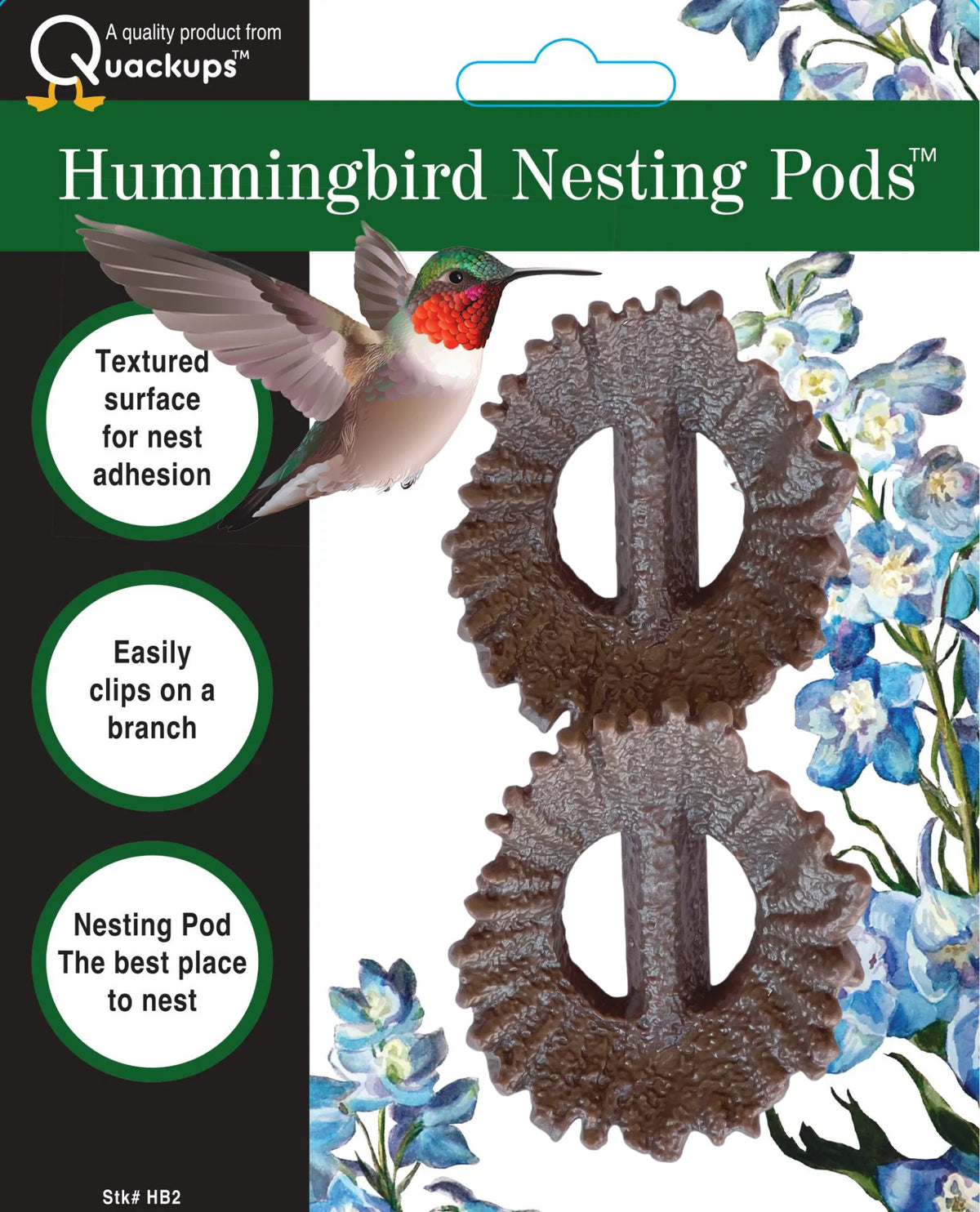 Quackups - Hummingbird Nesting Pods 2Pk w/Clips - Southern Agriculture 