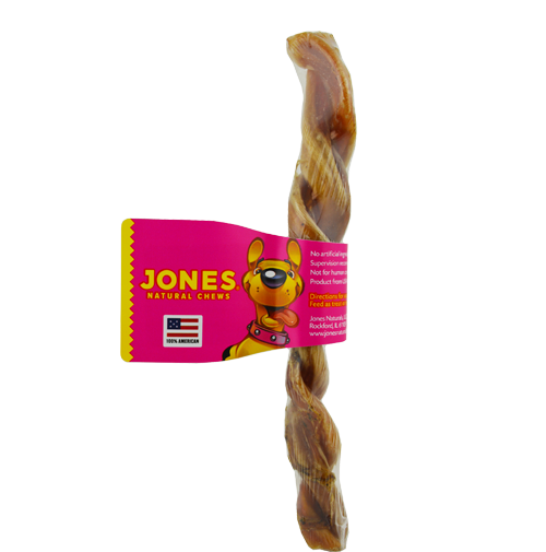 Jones Natural Chews - Twister - Two USA Beef Pizzles Twisted Together - Southern Agriculture 
