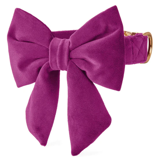 The Foggy Dog - Dog Bow Lady Plum Velvet - Southern Agriculture 