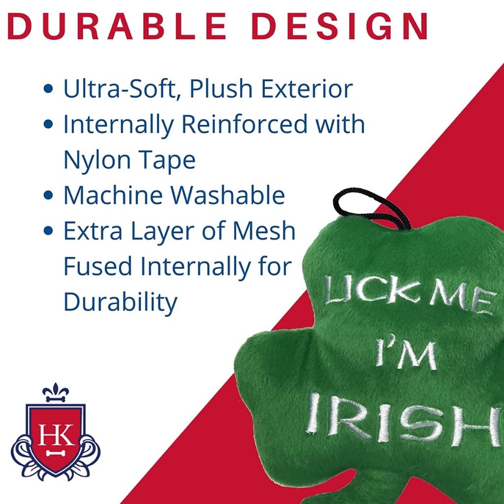 Huxley & Kent - Lulubelles Power Plush Lick Me Shamrock Plush Dog Toy - Southern Agriculture 