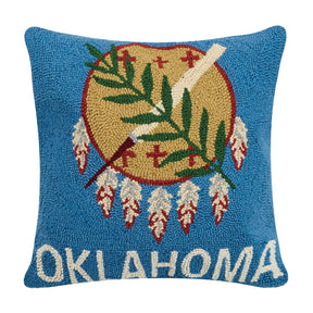 Peking Handicraft - Pillow Oklahoma Flag Hook
