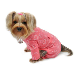 Klippo Pet - Blush of Love Fleece Turtleneck Pajamas