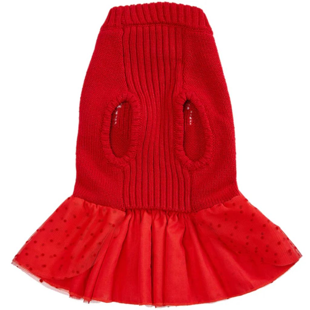 Blueberry Pet - Red with Pink Heart | For Love of Pets Dog Sweater
