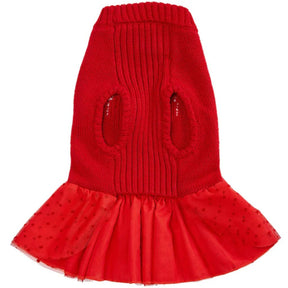 Blueberry Pet - Red with Pink Heart | For Love of Pets Dog Sweater