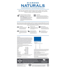 Diamond Naturals - Adult Dog Beef Meal & Rice Formula Dry Dog Food - Southern Agriculture 