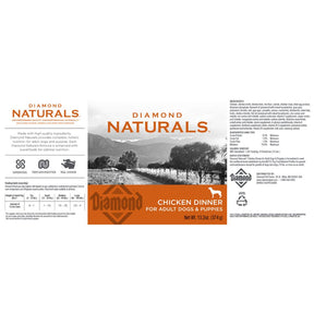 Diamond, Naturals - All Dog Breeds, All Life Stages Chicken Dinner Canned Dog Food - Southern Agriculture 