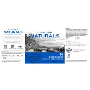 Diamond, Naturals - All Dog Breeds, All Life Stages Beef Dinner Canned Dog Food - Southern Agriculture 