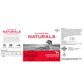 Diamond, Naturals - All Breeds, Adult Dog Lamb Dinner Recipe Canned Dog Food - Southern Agriculture 