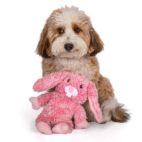 fabdog - Pink Fluffy Bunny Dog Toy