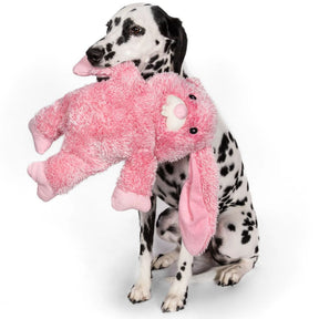 fabdog - Pink Fluffy Bunny Dog Toy