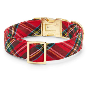 The Foggy Dog - Red Tartan Holiday Dog Collar