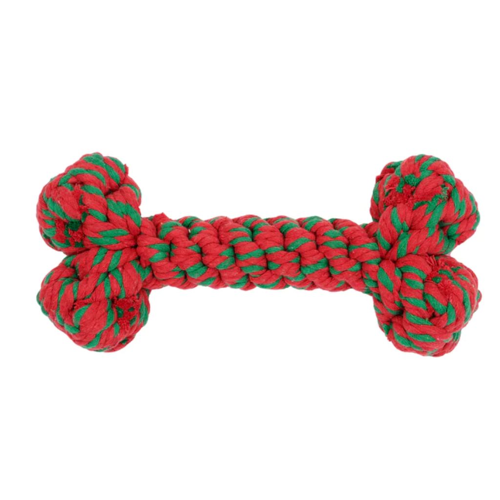 Jax & Bones -  Dog Toy Holiday Bone Rope 11"