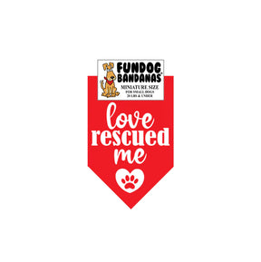FunDog Bandanas - Dog Bandana Love Rescued Me