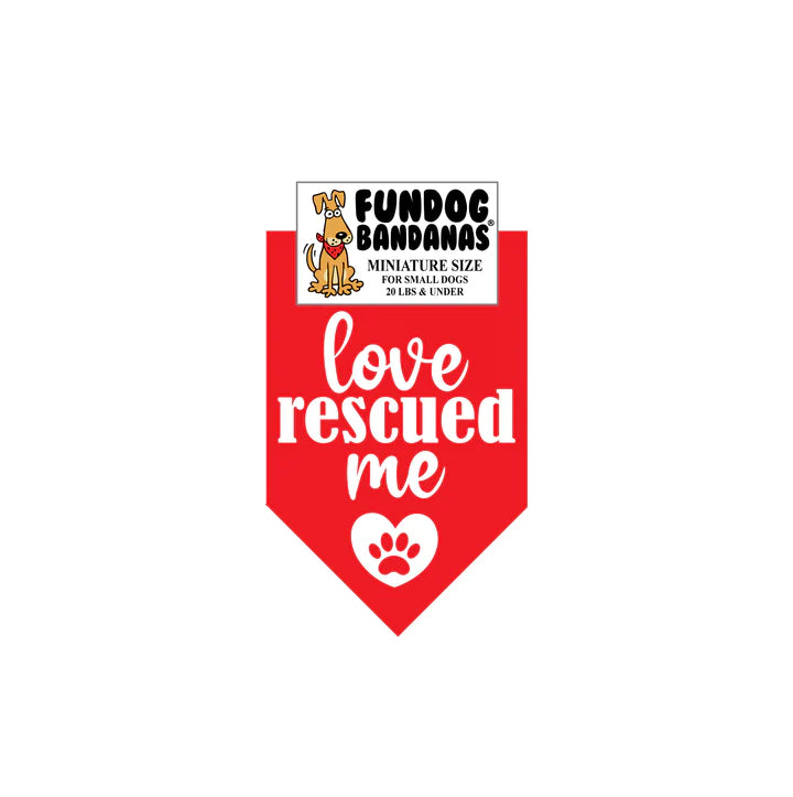 FunDog Bandanas - Dog Bandana Love Rescued Me