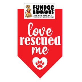 FunDog Bandanas - Dog Bandana Love Rescued Me