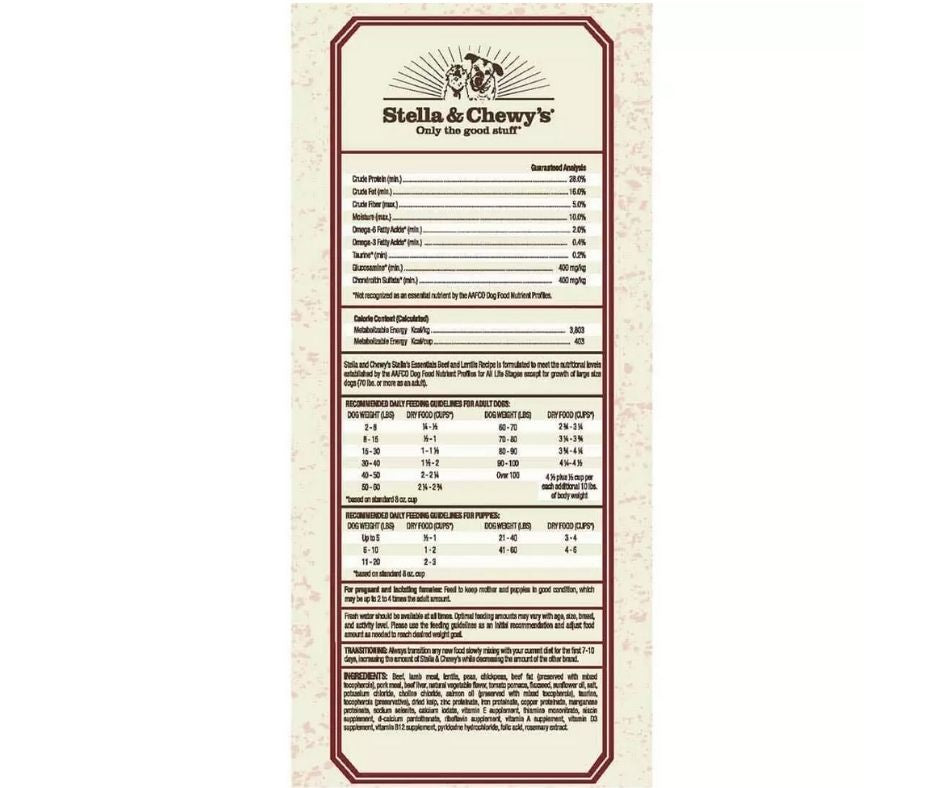 Stella & Chewy's - Stella Essentials High Plains Red Recipe with Grass-Fed Beef Dry Dog Food-Southern Agriculture