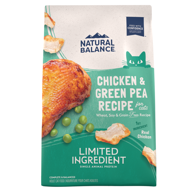 Natural Balance LID Limited Ingredient Diets - All Breeds, Adult Cat Green Pea & Chicken Formula Dry Cat Food - Southern Agriculture 