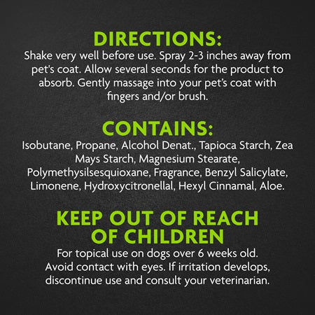FURminator - Dry Shampoo For Dogs Aerosol 7 oz. - Southern Agriculture 