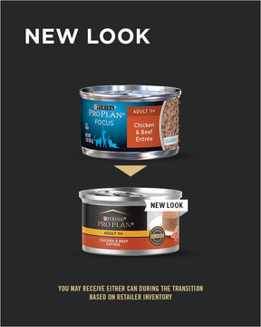 Purina Pro Plan FOCUS - All Breeds, Senior Cat 11+ Years Old Chicken & Beef Entrée Classic Canned Cat Food-Southern Agriculture