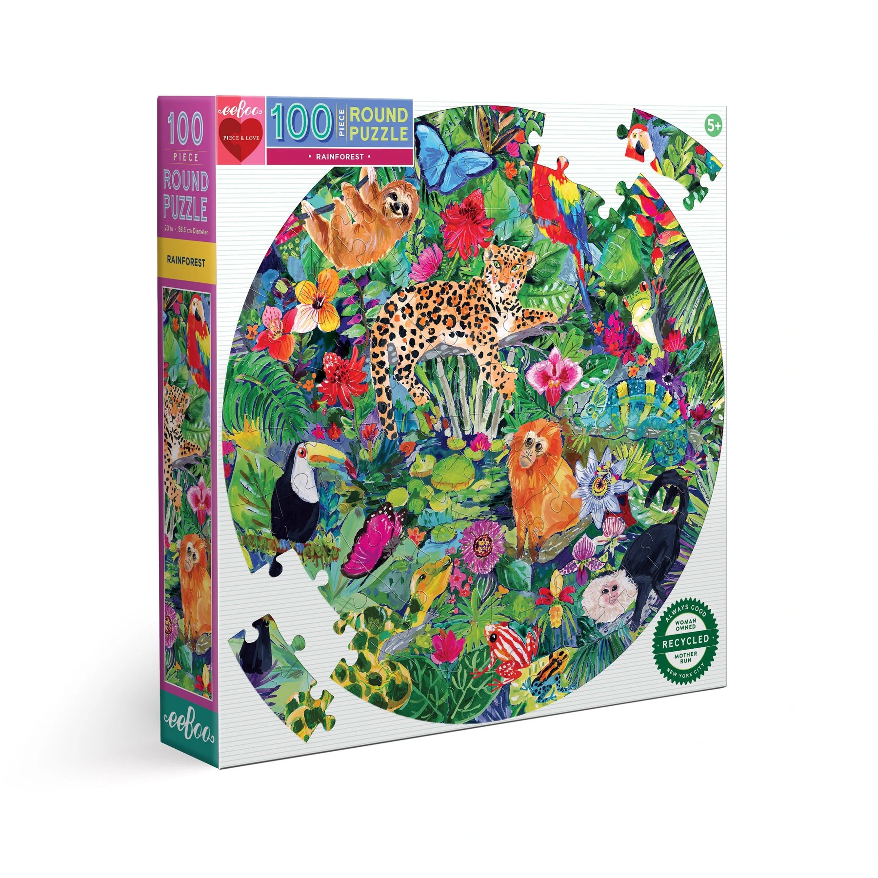 eeBoo - Rainforest 100 piece Puzzle