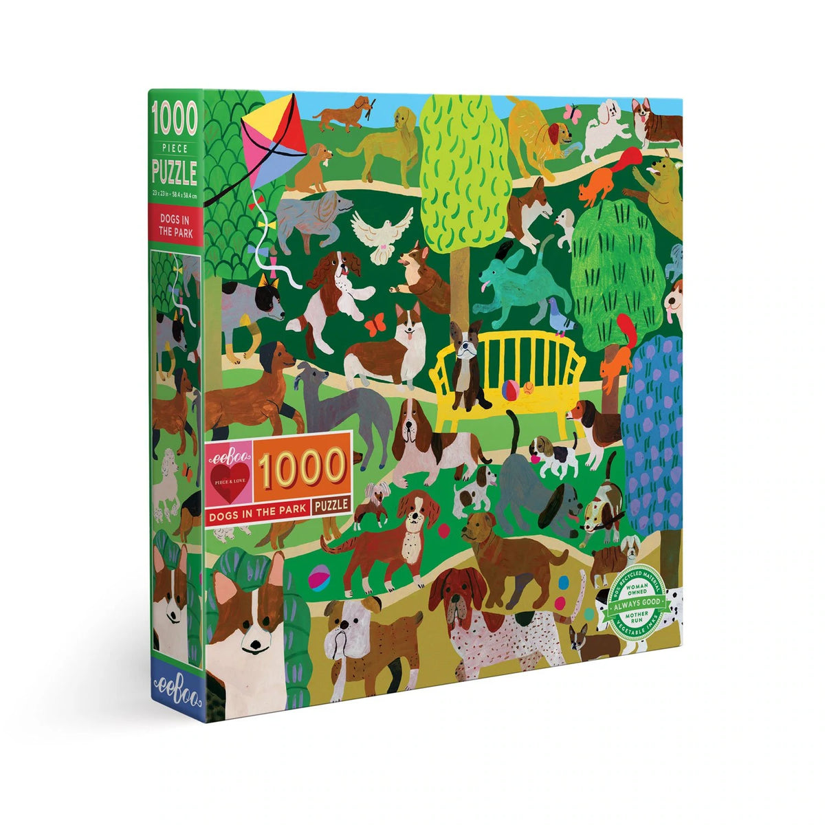 eeBoo - Dogs in the Park 1000 Piece Puzzle