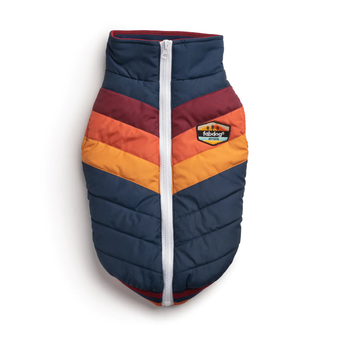 fabdog - Dog Coat Navy Chevron