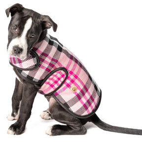 Chilly Dog - Dog Blanket Coat Pink Plaid