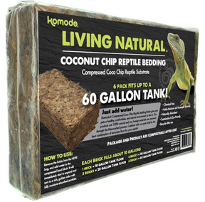 A & E Cage Company - Living Natural Coconut Chip Reptile Bedding - Up To 20 Gal