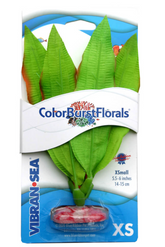 Blue Ribbon - Amazon Sword Plant Green Silk-Style With Resin Base