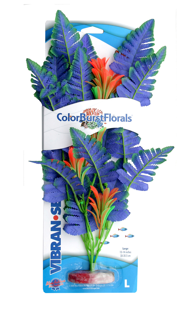 Blue Ribbon - Butterfly Sword Plant Blue Silk-Style With Resin Base - Southern Agriculture 