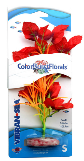 Blue Ribbon - Willow Leaf Plant Red Silk-Style With Resin Base