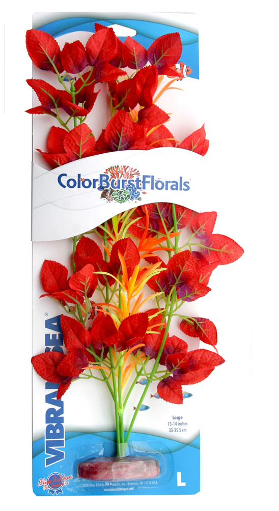 Blue Ribbon - Willow Leaf Plant Red Silk-Style With Resin Base