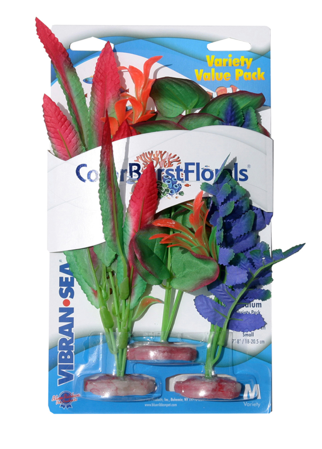 Blue Ribbon - Variety Pack Plants Assorted	Color Burst Florals Silk-Style 2Med/1Sm