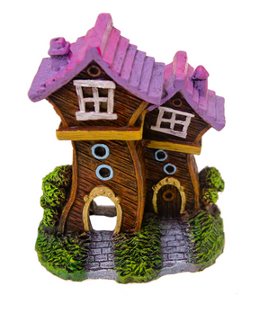 Blue Ribbon - Fun House Village Small Fish Tank Ornament